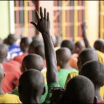 children attending an awareness session in a remand home.