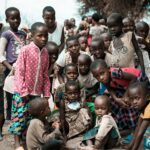 A picture of vulnerable children in a community.